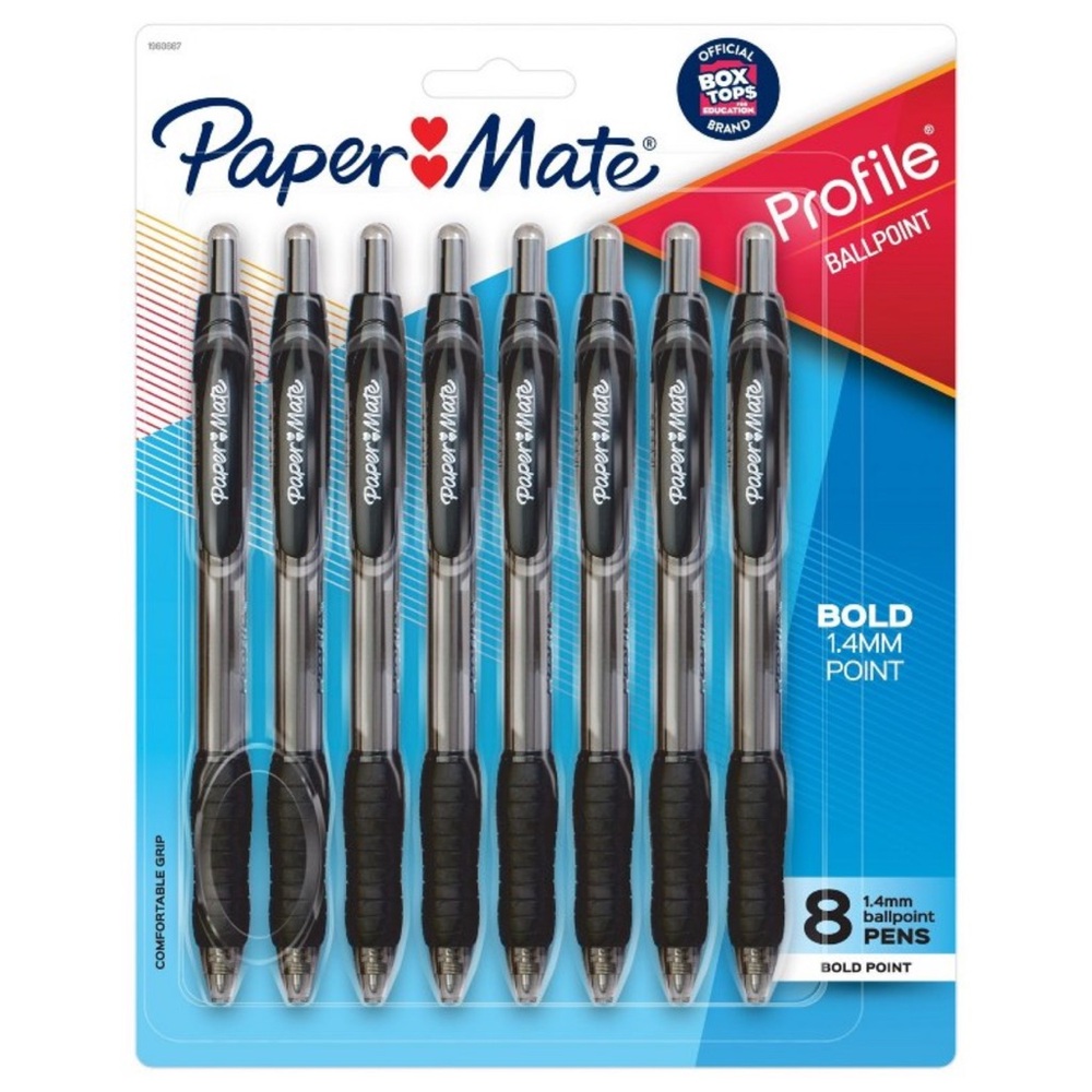 Black Ballpoint Pens - Pack of 8